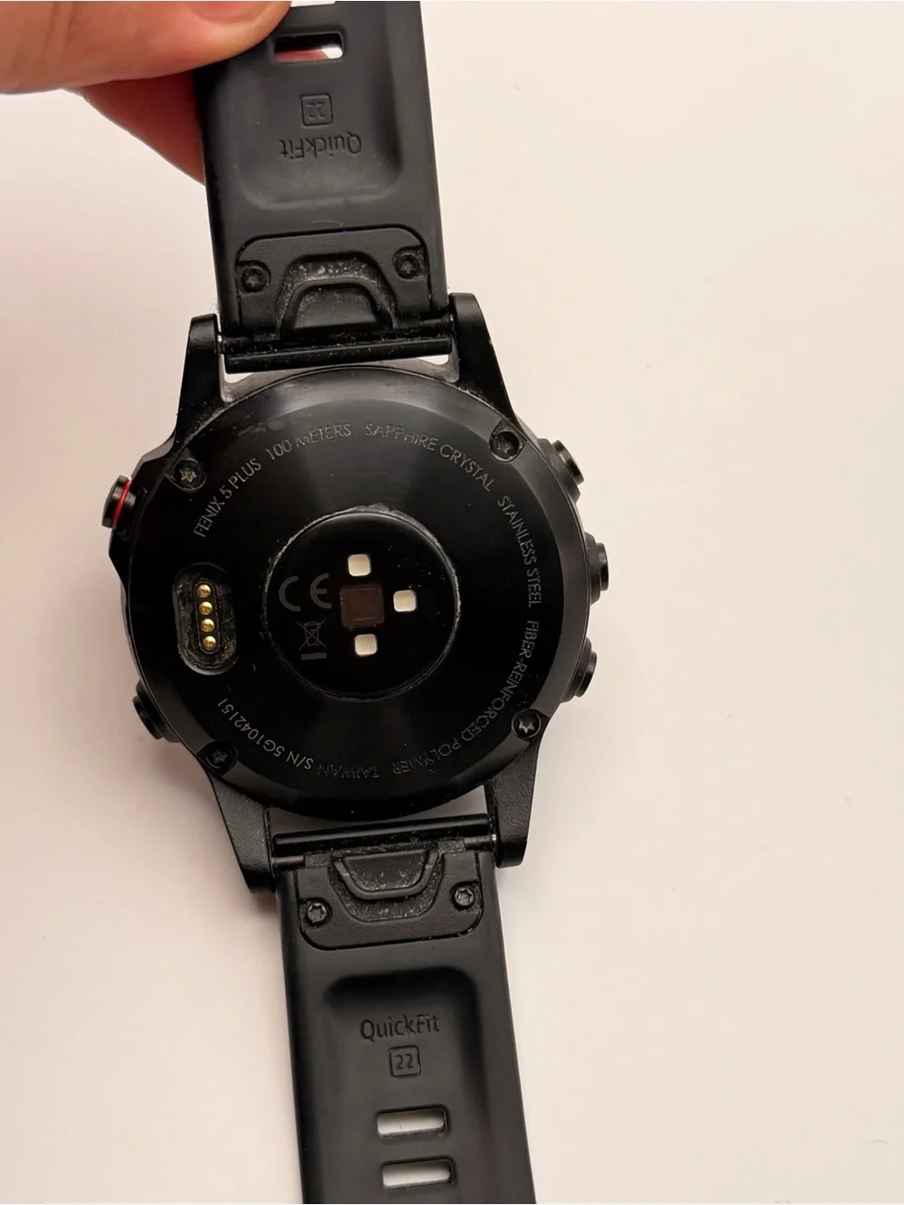Garmin Fenix 5s Plus, Sapphire Edition, Black, Tested, Charger Included